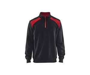 BLÅKLÄDER Sweater Two-Tone Half-Zip Sweat Camionneur Taille XS Noir/Bleuet Mixte (Lot de 1)