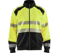 Blakläder Sweatshirt haute visibilité avec fermeture éclair 3558 2528 en deux couleurs, couleur:jaune/noir, taille:S