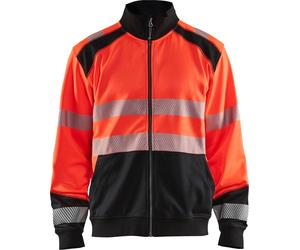 Blakläder Sweatshirt High Vis avec fermeture éclair 3558 2528 en deux couleurs, couleur:rouge high vis/noir, taille:L