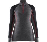Blakläder® T-shirt thermique femme avec fermeture éclair 7299 1736 en plusieurs coloris, couleur:gris moyen/noir, taille:XL