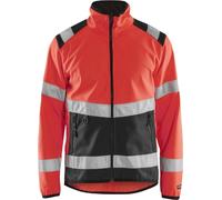 Blakläder Veste Softshell haute visibilité 4877 2516 en plusieurs couleurs, couleur:rouge haute visibilité/noir, taille:L