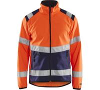Blakläder® Veste Softshell High Vis 4877 2516 en plusieurs coloris, Couleur:orange/bleu marine, Taille:XS