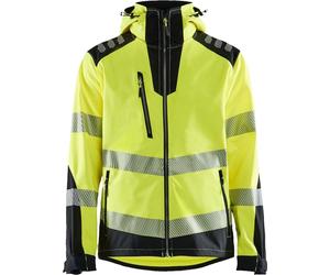 Blakläder veste softshell robuste haute visibilité imperméable, couleur:jaune/noir, taille:3XL
