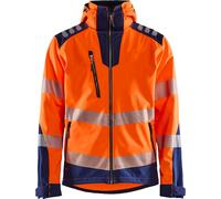 Blakläder veste softshell robuste haute visibilité imperméable, couleur:orange/marine, taille:M