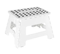 Blanc 31.5 x 25.5 X 22 cm VENTEO | Marche Pied Pliable 25 cm | Tabouret Pliant Antidérapant