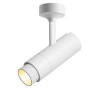 Blanc 7W Projecteur zoomable à led, angle de faisceau réglable 15-60 ° au plafond, spot d'accentuation filaire à montage en surface pour photo, plantes, peinture, scène, CRI 95, Blanc chaud-3000K