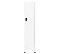 Blanc Armoire à casier, CLARENCE, Cabinet haut,s Blanc 38x45x180 cm Acier LV2312