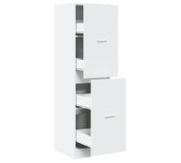Blanc Armoire d'apothicaire, CLARENCE, Armoire à pharmacie/cuisine, blanc 40x41x144,5 cm bois d'ingénierie LV2166