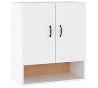 Blanc Armoire murale, CLARENCE, Placard mural, pour cuisine/bain, Blanc 60x31x70 cm Bois d'ingénierie LV2480