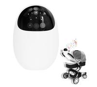 Blanc Berceuse électrique portable pour poussette bébé, oscillateur USB rechargeable, fonction bruit blanc, veilleuse, Bluetooth