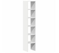 Blanc Bibliothèques 2 pcs empilable, CLARENCE, Meuble de salon, blanc 30x30x80 cm bois ingénierie LV3406