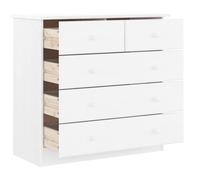 Blanc Blanc Cabinet de rangement - SHELD - Commode de chambre/Buffet de rangement - ALTA blanc 77x35x73 cm bois massif de pin,23391