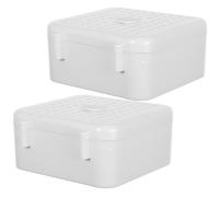 Blanc Boîte de Jonction en Plastique 2 Pièces | Rangement Discret des Fils, Protège les Connexions Vidéo, Réduit L’encombrement, pour Espaces Commerciaux et Bureau