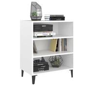 Blanc Buffet de rangement - SOLOMOON - Commode salon - blanc 57x35x70 cm - bois d’ingénierie FR4833