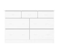 Blanc Buffet salon Commode ALTA avec stockage blanc 112x35x73 cm bois massif de pin N681