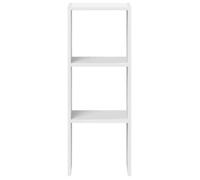 Blanc Cabinet rangement Bibliothèque empilable 1 PC blanc 30x30x80 cm bois d'ingénierie N4485