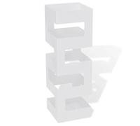 vidaXL Porte-parapluie Carré – Acier 48,5 cm pour cannes et bâtons – Blanc