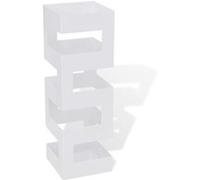 vidaXL Porte-parapluie Stockage Blanc
