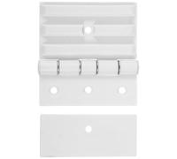 Blanc Charnière de Porte de Sauna en Plastique à Clip Fixe | Finition Lisse et Polie, Style Moderne Minimaliste, Usage en Zones Humides, pour Portes Vitrées