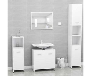 (Blanc)Colonne de rangement contemporain - SIGNOR - Ensemble de meubles de salle de bain Blanc bois ingénierie 912966