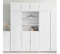 Blanc Commode Buffet bahut - Armoire de rangement, pour Salon, Chambre, blanc 80 x 42,5 x 225cm - Bois d'ingénierie 8138377