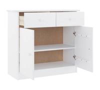 Blanc Commode Salon, CHIC Buffet bas/Cabinet, 1 PC, ALTA blanc 77x35x73 cm bois massif de pin N12703
