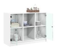 Blanc Commode Salon, CHIC Buffet bas/Cabinet, 1 PC, blanc 102x37x75,5 cm bois d'ingénierie N12417