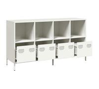 Blanc Commode Salon, CHIC Buffet bas/Cabinet, 1 PC, blanc 135x39x73,5 cm acier laminé à froid N12437