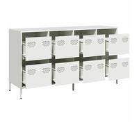 Blanc Commode Salon, CHIC Buffet bas/Cabinet, 1 PC, blanc 135x39x73,5 cm acier laminé à froid N12443