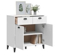 Blanc Commode Salon, CHIC Buffet bas/Cabinet, 1 PC, VIKEN blanc 80x40x80 cm bois d'ingénierie N12761