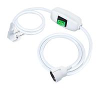 Blanc Cordon d'extension avec Interrupteur on/Off, 2m (200 cm) 6A 220V - 240V 1400W, isolé et ignifugé, Cordon d'alimentation pour intérieur