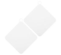 Blanc Couvercle de Drain en Silicone 2 Pièces pour Évier et Égout | Bloque les Déchets Alimentaires, Retient les Cheveux, Usage Domestique Sûr, Forme Discrète Semi-transparente