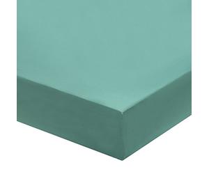 Blanc des Vosges Uni Percale Drap housse Coton Bleu Canard 140 x 190 cm bonnet de 30 cm