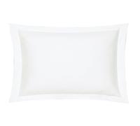 Blanc des Vosges Uni Satin Taie Coton Blanc 50 x 75 cm