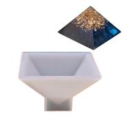 Blanc en Silicone Moule Pyramidal pour Résine Époxy et Gâteaux | Forme 3d Transparente, Finition Mate, Nettoyage Facile, Adapté aux Bougies, Décors de Table, Pâtisserie Créative et Artisanat