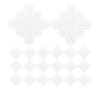 Blanc Feuilles de Canevas 50 Pièces en Plastique | Souple, Format 3,4x3,4 Pouces, pour Projets DIY et Loisirs Créatifs, Usage Débutants