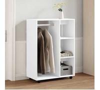 Blanc Garde-robe Blanc 80x40x110 cm Bois d’ingénierie - Armoires H8842
