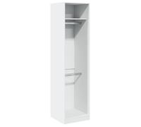 Blanc Garde-robe, CLARENCE, Armoire penderie, Pour chambre, Blanc 50x50x200 cm, Bois d'ingénierie LV1447