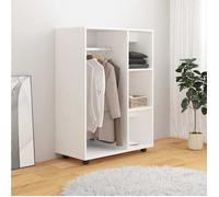 Blanc Garde-robe, JILL'S, Armoire penderie, Pour chambre, Blanc 80x40x110 cm, Bois d’ingénierie LV1585