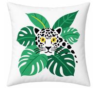 Blanc Housse Coussin 30x30 Lot de 1, Simple Taie Oreiller 30x30cm, Velours Doux Housse de Coussin avec Fermeture Éclair Invisible, Carré Taie d'oreiller pour Extérieur Jardin Salon Décor Maison 5-4696