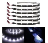 Blanc LED Flexible Étanche Bande Intérieur Voiture et Moto 12V 5050-12SMD 30CM 6PCS