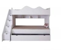 Blanc Lit superposé Lit d'enfant Mobilier pour enfants Garniture Moderne Enfants