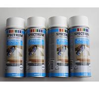 BLANC MAT Lot 4 Bombes Peinture en Aérosol 400ml Bois,Métal,Plastique,Autres