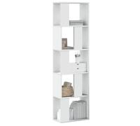 (Blanc)Meuble de rangement,SIGNOR, Bibliothèque Contemporaine 5 niveaux blanc 45x23,5x162,5 cm bois ingénierie 681856