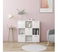 (Blanc)Meuble de rangement,SIGNOR, Bibliothèque Contemporaine Blanc 90x30x90 cm bois ingénierie 402977