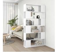 (Blanc)Meuble de rangement,SIGNOR, Bibliothèque Contemporaine,Séparateur de pièce Blanc 100x24x188 cm 668515