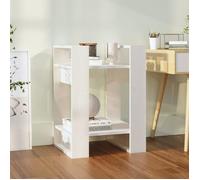 (Blanc)Meuble de rangement,SIGNOR, Bibliothèque Contemporaine,Séparateur de pièce Blanc 41x35x57 cm Pin massif 510364