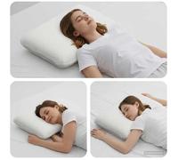 Blanc Oreillers - Coussin de sommeil Uni Blanc 60x40x10 cm C34391