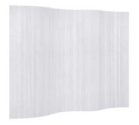 Blanc Paravent intérieur CHIC Cloison de séparation bambou blanc largeur 250cm hauteur 165cm @FR99625