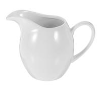 Blanc Pichet à Lait en Céramique Bec Anti-goutte, 330ml